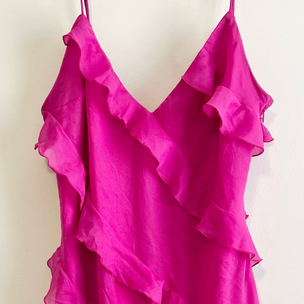 Abercrombie Asymmetrical Ruffle Mini Dress - Picture 3 of 4